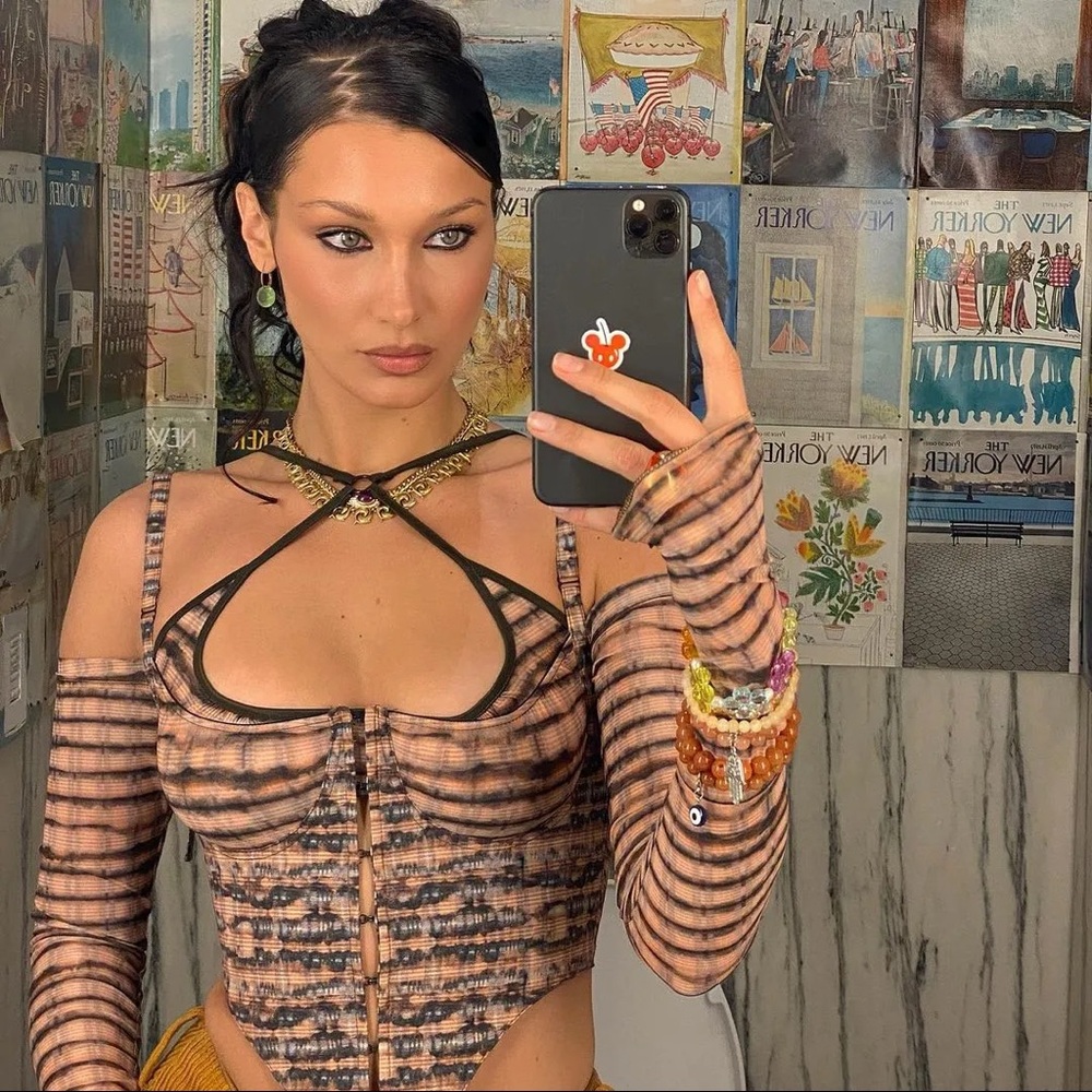 Y2k Aesthetic Sadie Long Sleeve Crop Top